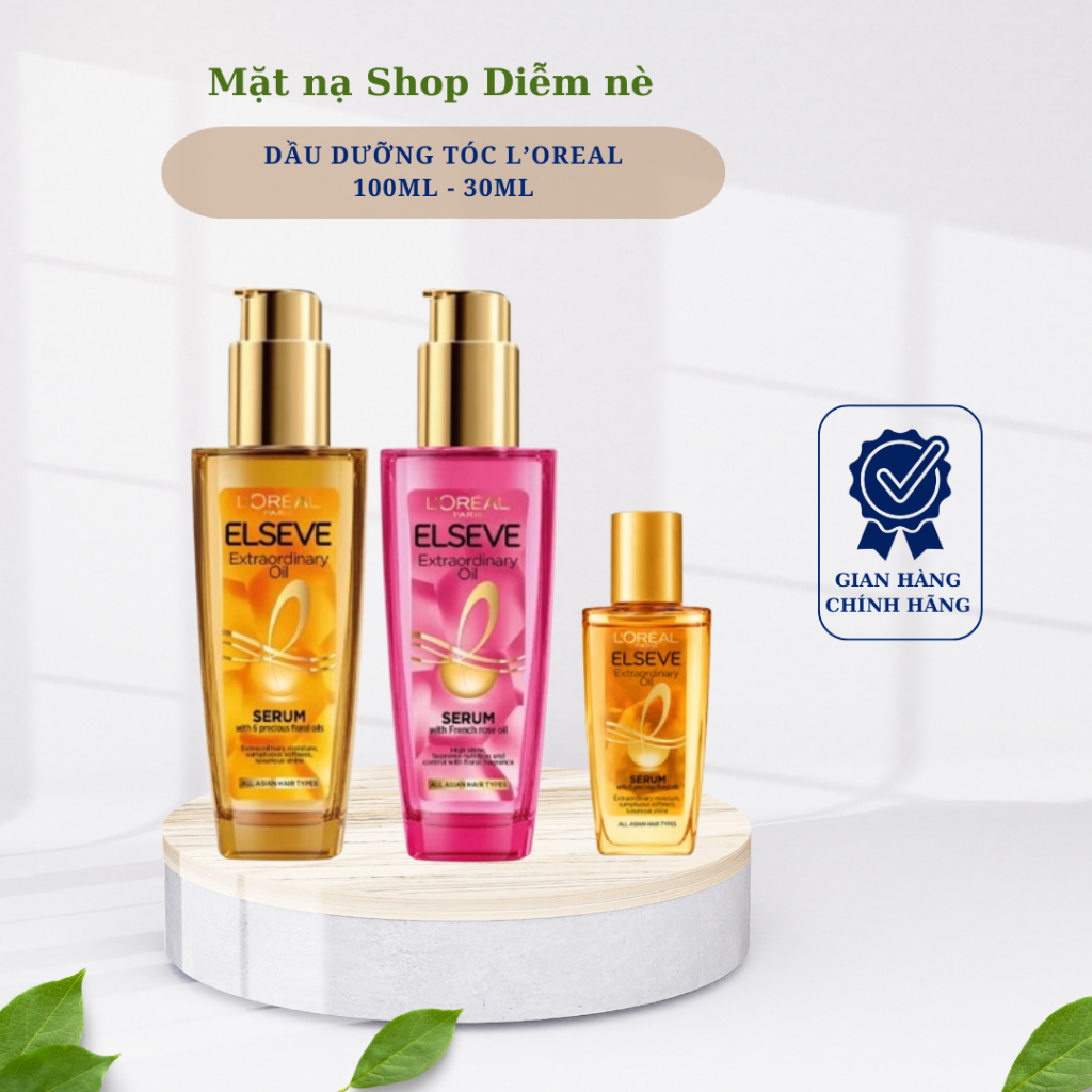 (100ml) Dầu dưỡng tóc L'Oreal Elseve dưỡng mềm mượt, bồng bền tóc, giảm gẫy rụng