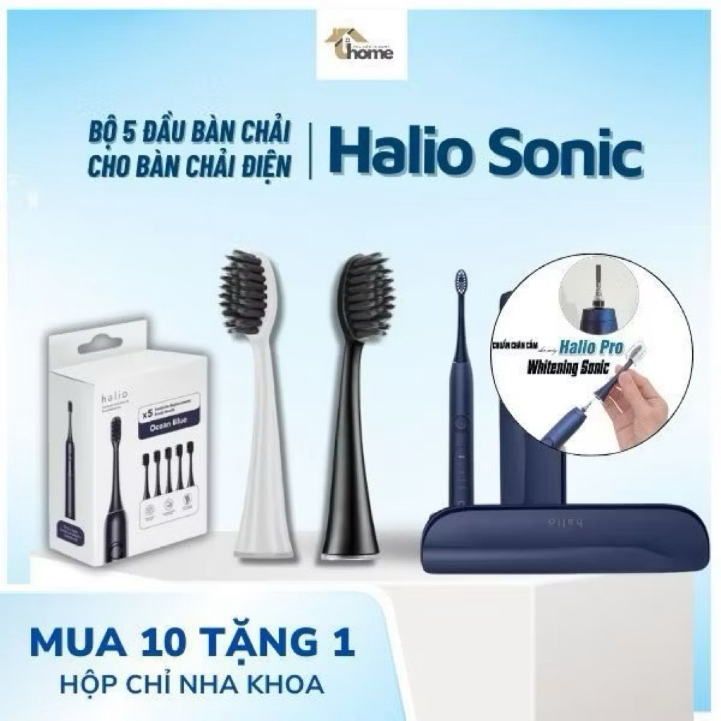 Sét 2/4/6 Đầu bàn chải Halio Whitening dành cho Halio Sonic Whitening Toothbrush_Kho Sỉ Lẻ