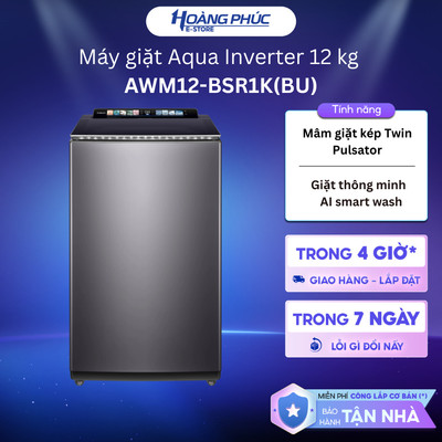 AWM12-BSR1K(BU) - Máy giặt Aqua Inverter 12 kg AWM12-BSR1K(BU) {Ship HCM 0Đ}