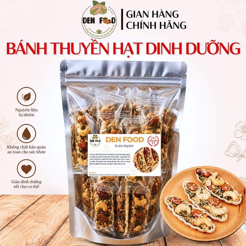 1kg Bánh thuyền mix hạt dinh dưỡng - Granola thuyền