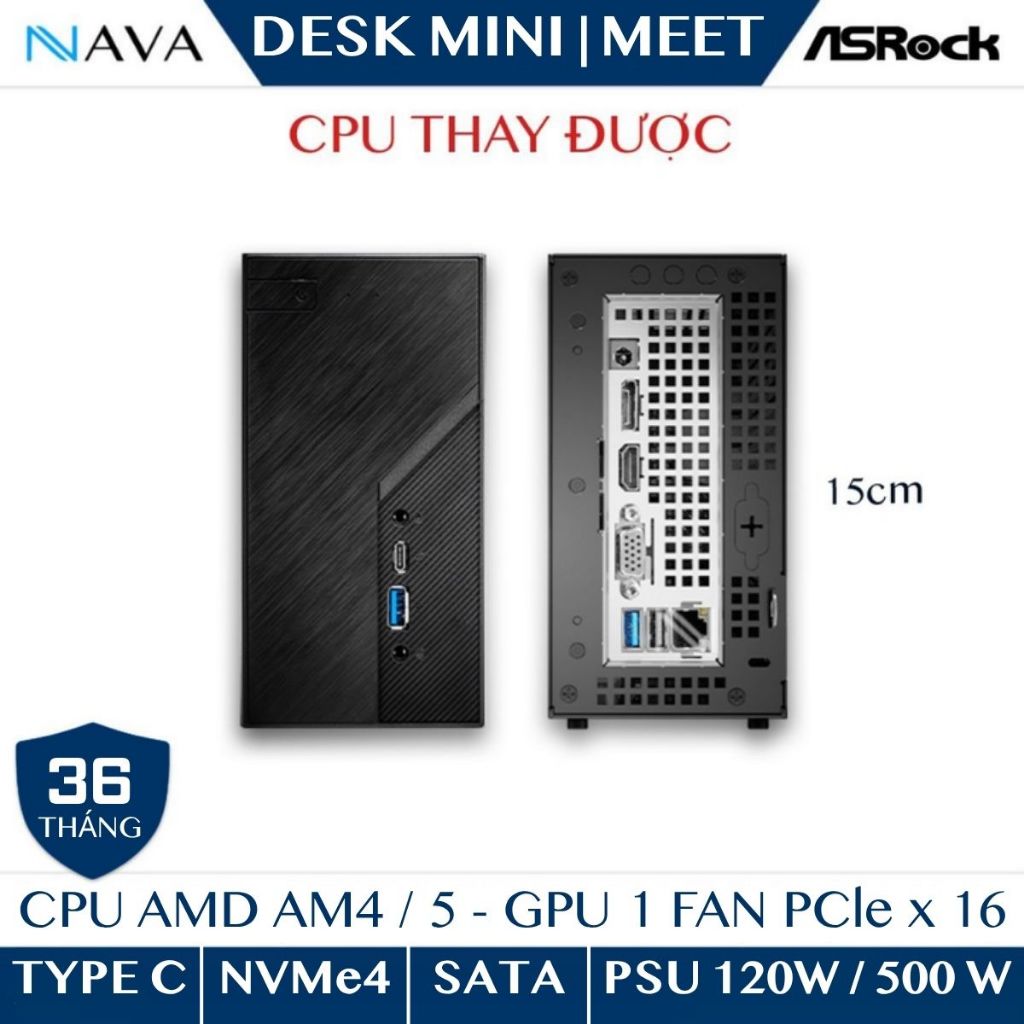 ASRock DeskMini X600 & DeskMeet X600 hỗ trợ Ryzen  DDR5 NVMe WiFi nhỏ gọn, mạnh mẽ
