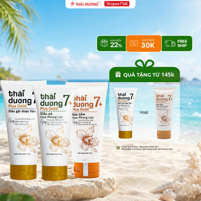 COMBO 3tube 50g Dầu gội - Dầu xả - Sữa tắm Thái Dương 7 Plus Gold 50g - Sao Thái Dương dung tích nhỏ đi du lịch,tiện lợi