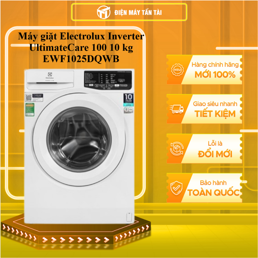 (HCM) - EWF1025DQWB - Máy giặt cửa ngang 10kg UltimateCare100 EWF1025DQWB