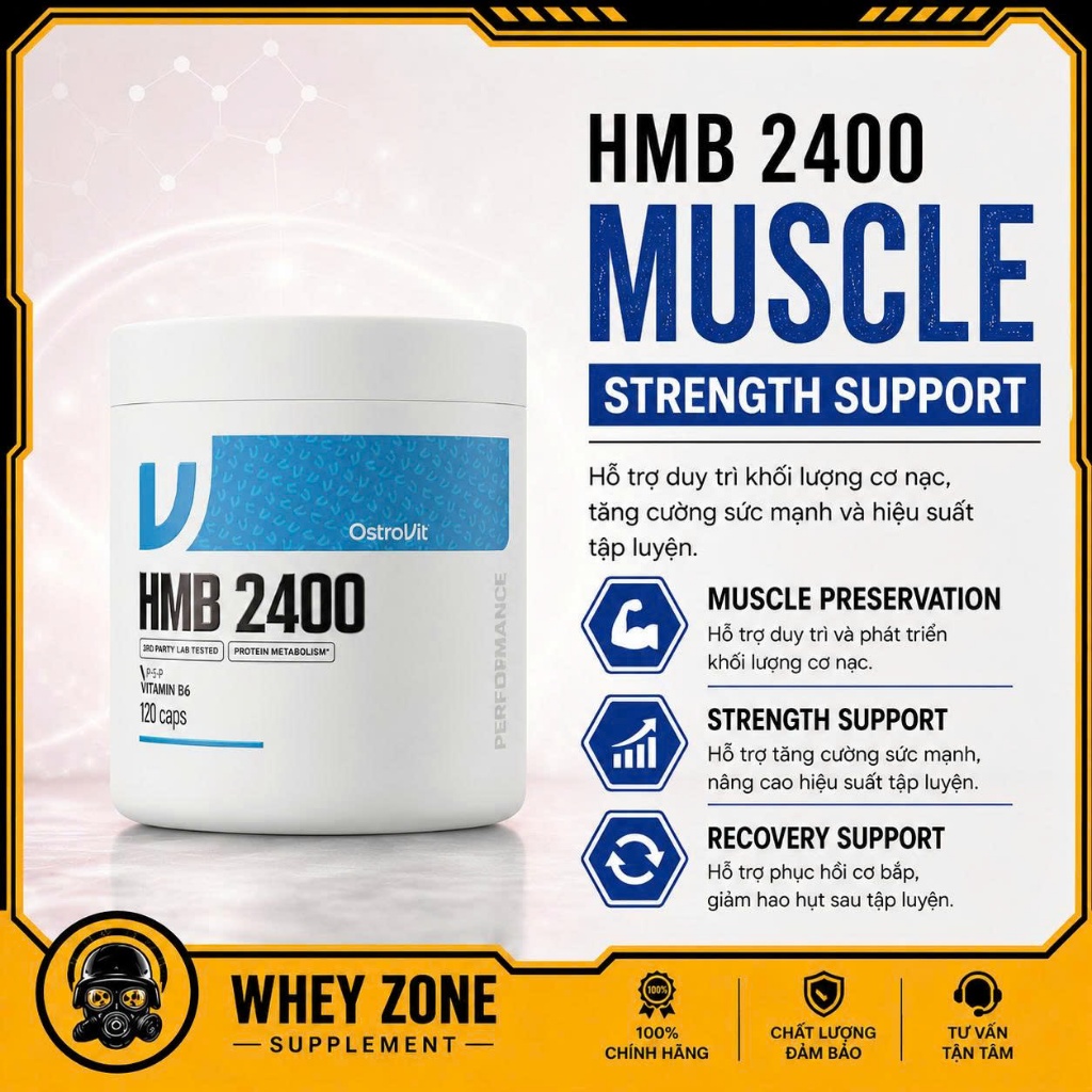 OstroVit HMB 2400 Viên Bổ Sung HMB Hộp 120 Viên