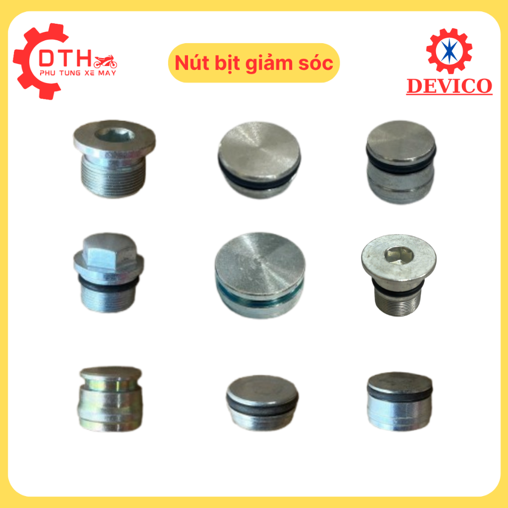 Nút bịt giảm sóc trước xe máy HONDA-Nút đậy ZIN-Nút bịt Si,SiFI,RS,DR,SH,WS110,EX150,Ju,EX135(4s+5s)