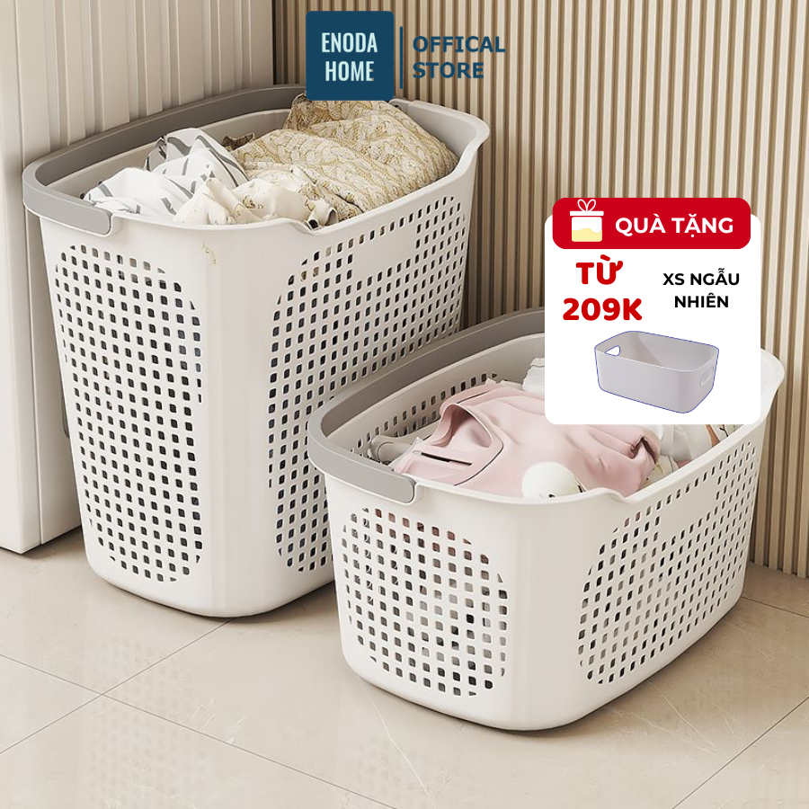 Giỏ Nhựa Đựng Quần Áo Gia Đình ENODA HOME, Giỏ Đựng Quần Áo Bẩn, Đồ Giặt Là 3 Kích Thước Nhựa PP Bền Đẹp Q480