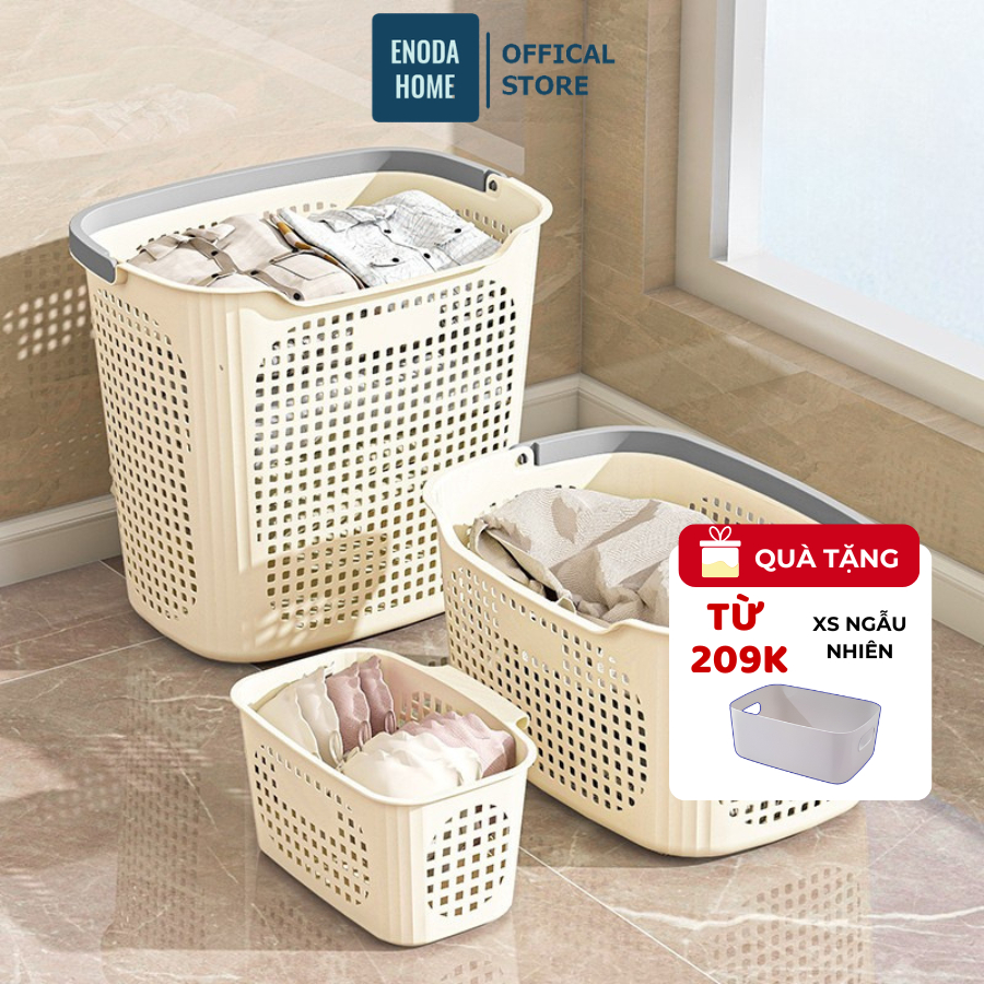 Set Giỏ Đựng Quần Áo 3 Màu 3 Size Cho Gia Đình, Combo Giỏ Nhựa Đựng Đồ Có Quai Xách Tiện Lợi Q480