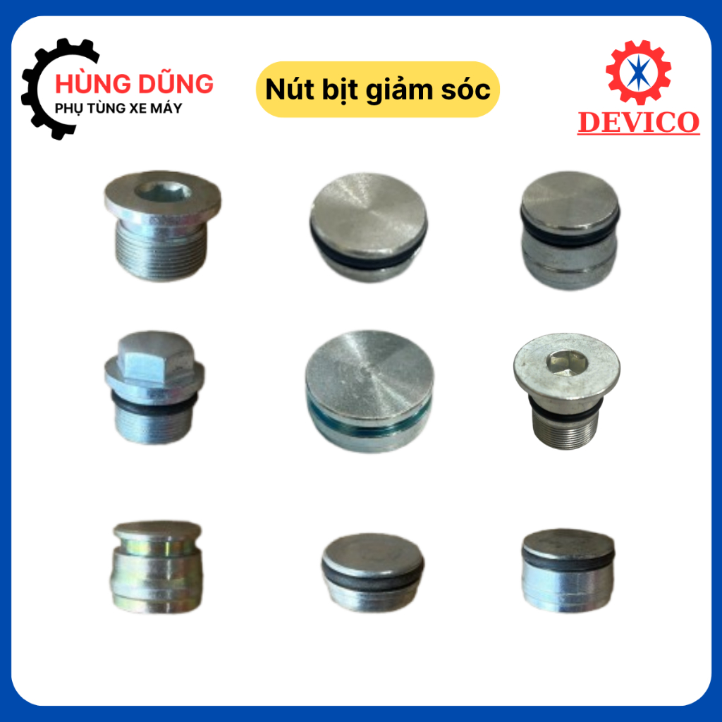 Nút bịt giảm sóc trước xe máy HONDA-Nút đậy ZIN-Nút bịt Si-SiFI-RS-DR-SH-WS110-Ex150-Ju-EX135(4s+5s)