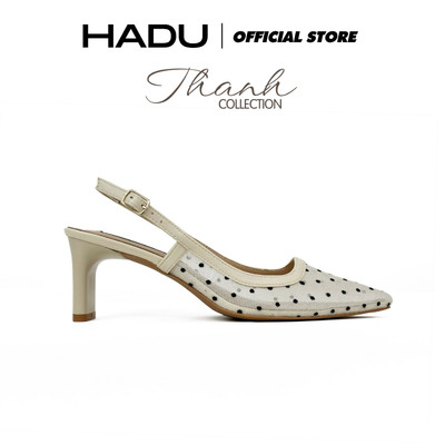 [BST THANH] Giày SlingBack Cao Gót 7P ANIKA Ren Chấm Bi HADU M7161 Chất Liệu Cao Cấp Đế Chống Trượt