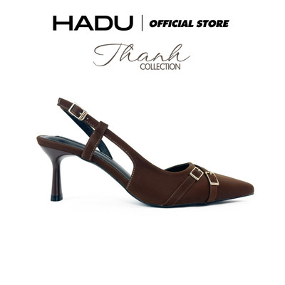 [BST THANH] Giày SlingBack Cao Gót 7P Quai Khóa Chéo HAILLEY HADU M7163 Da Cao Cấp Đế TPR Chống Trượt BH 12T