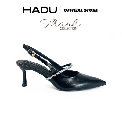 [BST THANH] Giày SlingBack Cao Gót 7P Dây Đá LESLIE HADU M7162 Da Cao Cấp Đế TPR Chống Trượt BH 12T