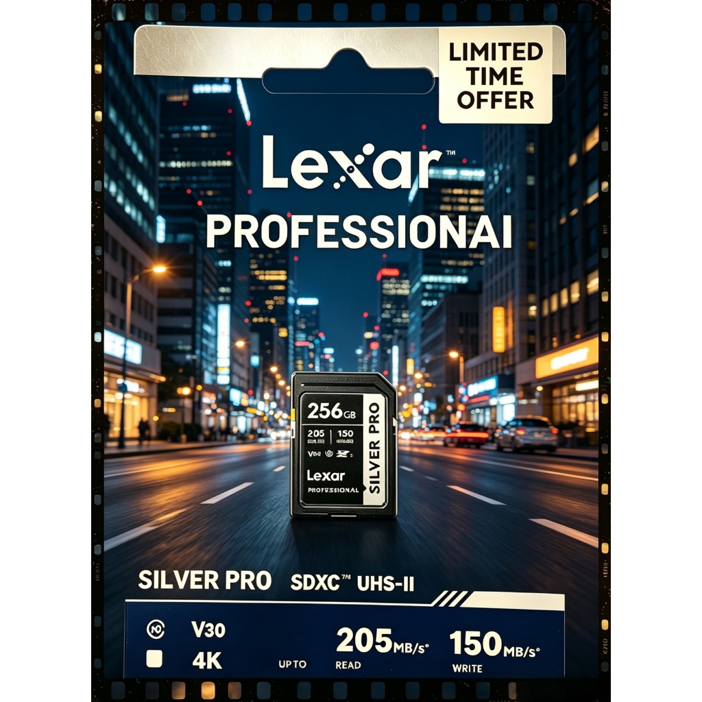 Original Lexar Professional Silver PRO Plus Máy Ảnh DSLR 16 32 64 128 GB 256 512 1TB Thẻ Nhớ SD Máy 