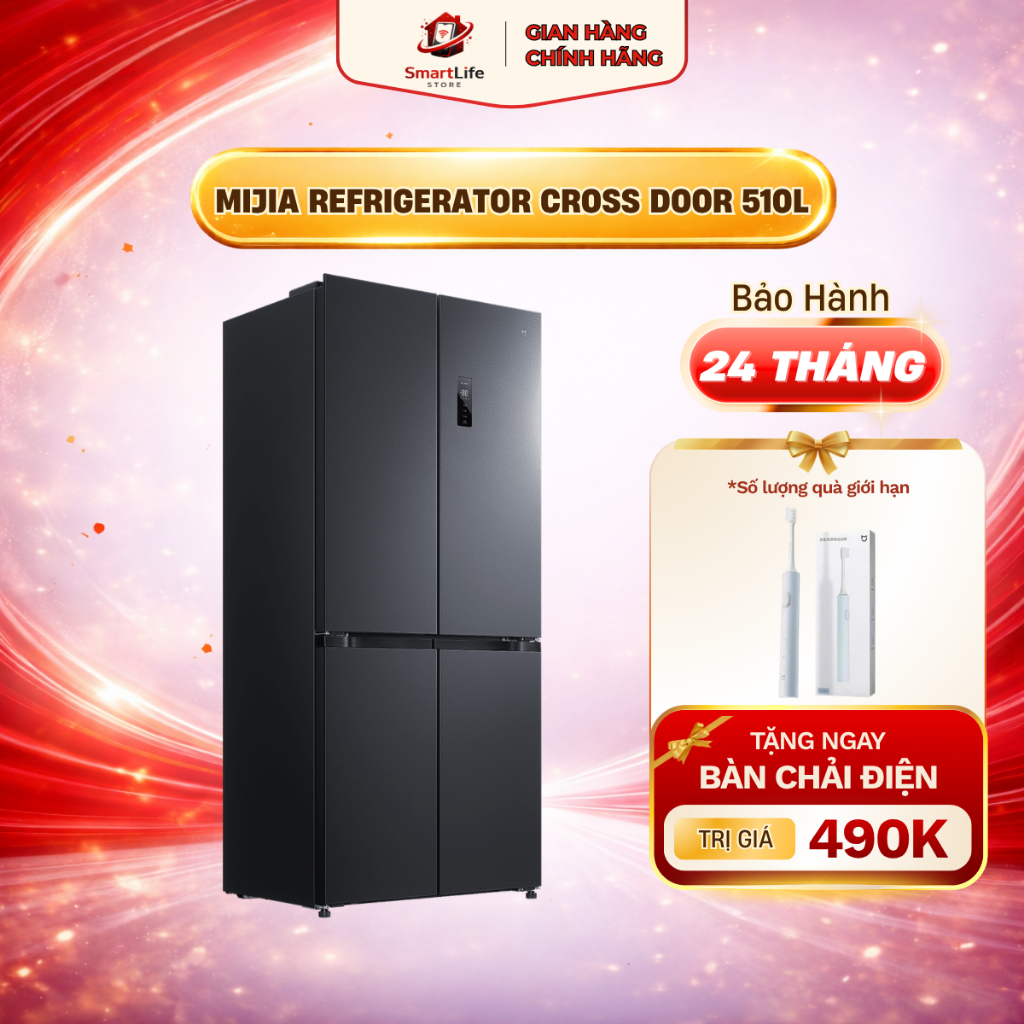Tủ lạnh tiết kiệm điện Xiaomi Mijia Refrigerator Cross Door 510L - Bảo Hành 24 Tháng