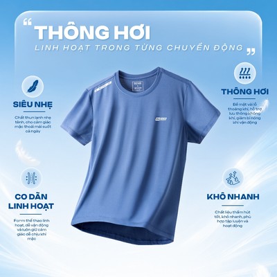 COMBO2 Áo Thun Nam GUZADO Vải Thun Thể Thao Khô Nhanh, Co Giãn Tốt, Mẫu Trơn Basic Dễ Phối CB2TS06-CB2GATS25S006