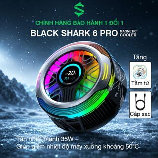 [Chính Hãng] [BH12T] Black Shark Magcooler 6 Pro, Quạt tản nhiệt gaming có Màn Hình AI Cao Cáp, 35W Làm Mát Từ Tính BR62
