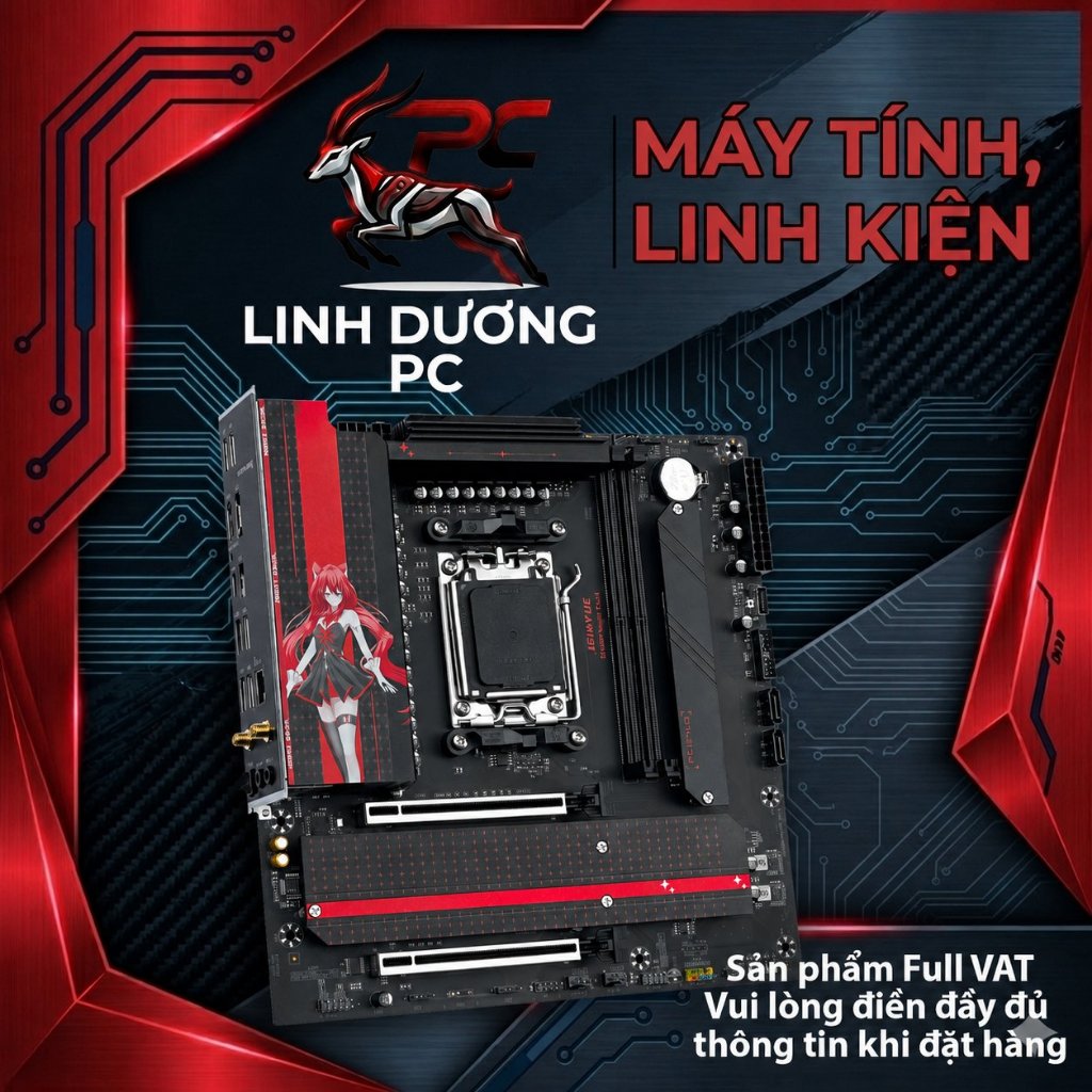 Mainboard JGINYUE B650M Night Devil DDR5 AM5 Bảo Hành 36 Tháng