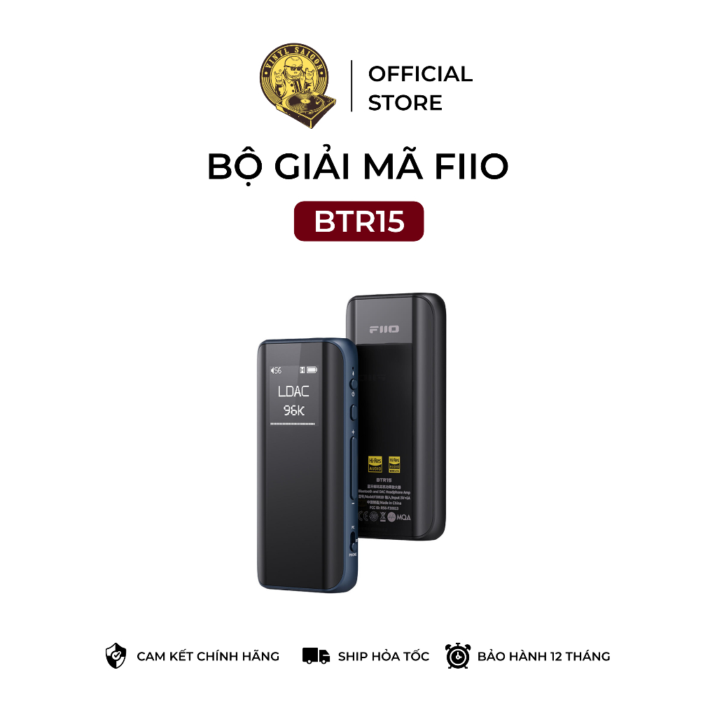 Bộ giải mã bluetooth dac FiiO BTR15 | Bảo hành 12 tháng
