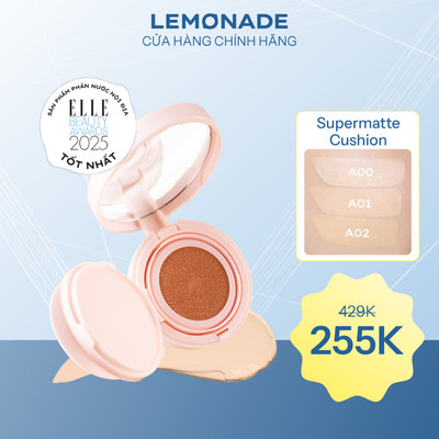 [Livestream KOL]Phấn nước siêu kiềm dầu LEMONADE Supermatte Cushion 15g