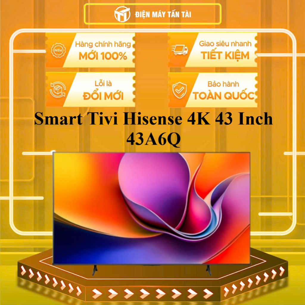 (HCM) - 43A6Q - Smart Tivi Hisense 4K 43 Inch 43A6Q