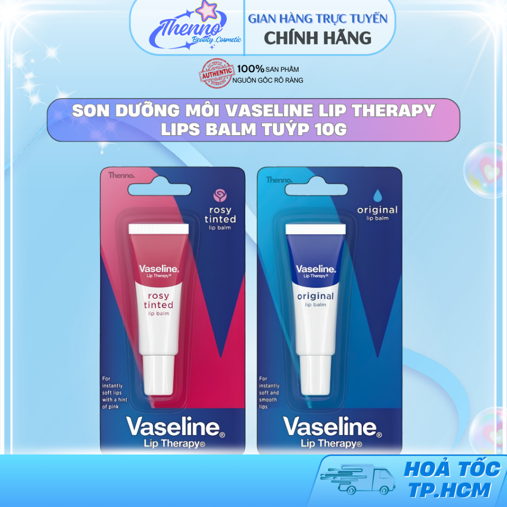 Son Dưỡng Môi Vaseline Lip Therapy Lips Balm Tuýp 10g