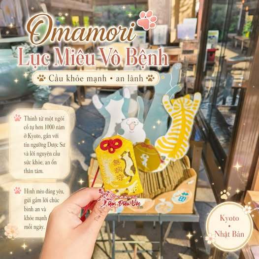 Hàng Nhật Móc Khóa Omamori Vô Bệnh Thủ - Lục Miêu - Omamori hiếm - Từ Chùa tại Nhật Bản - Hàng thật 