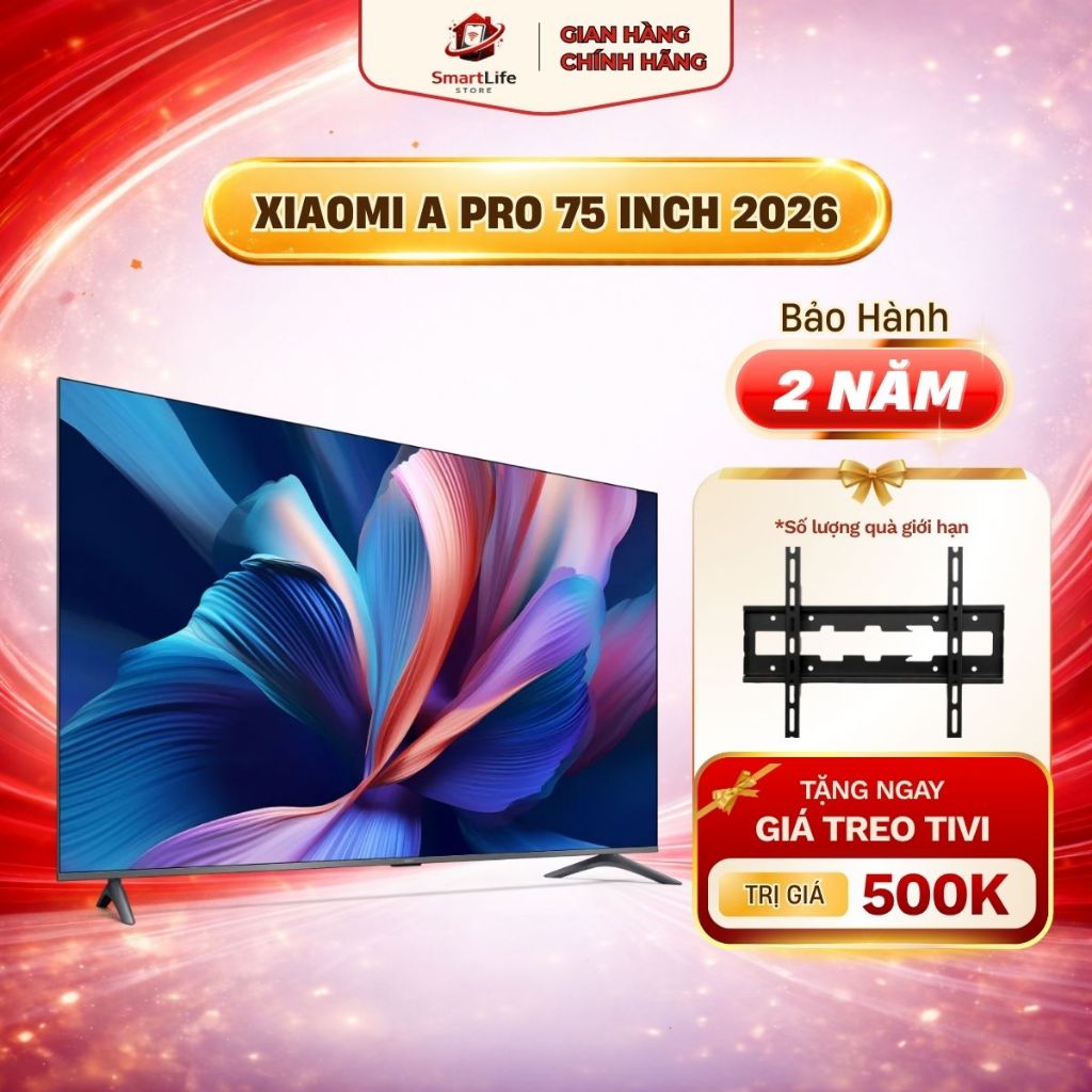 Xiaomi Tivi A Pro 75 Inch Google TV 4K QLED 2026 hàng Quốc Tế chính hãng - Có Tiếng Việt