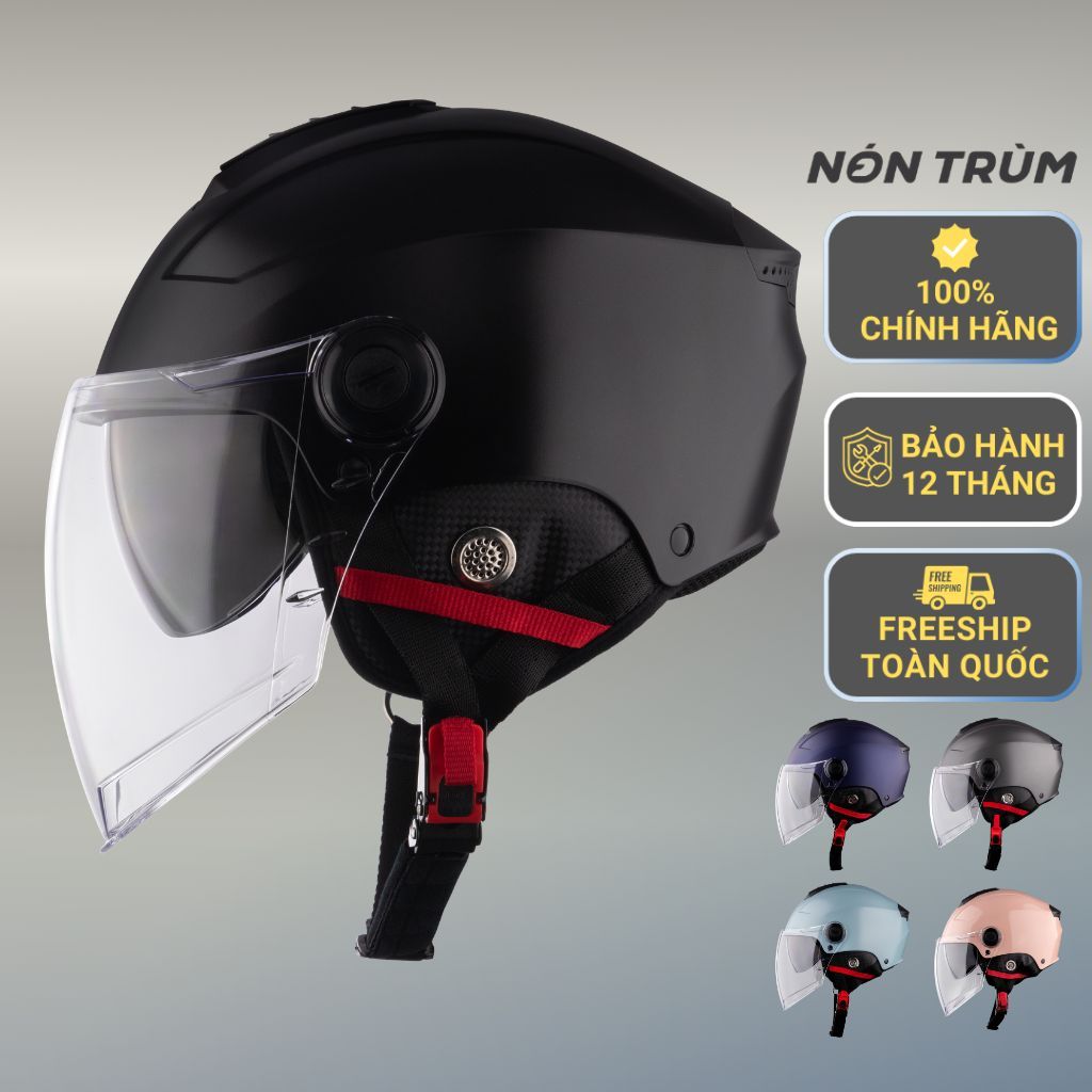 Mũ bảo hiểm 1/2 Royal M778k 2 kính chính hãng | Size M L XL, Bảo hành 12 tháng Nam nữ đi xe máy