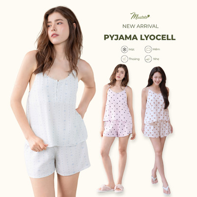 [EASY LYOCELL] MUSTOTO Bộ Mặc Nhà Hai Dây Vải Lyocell Cao Cấp (MB80)