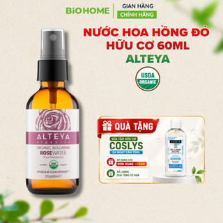 Nước hoa hồng đỏ Alteya Organics 60ml – Nhập khẩu Bulgaria, chứng nhận USDA, dưỡng ẩm, tái tạo da