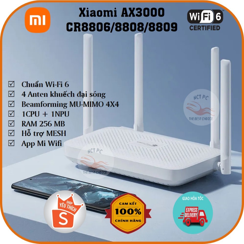 Bộ Phát Router Wifi Mesh Wifi 6 CR8806 CR8808 CR8809 AX3000