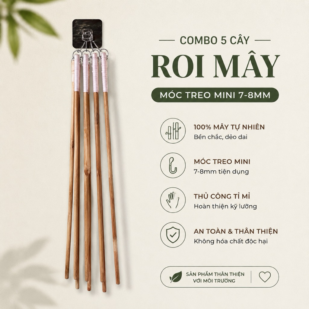 (CÓ MÓC TREO)COMBO 5 CÂY ROI MÂY siêu tiện lợi