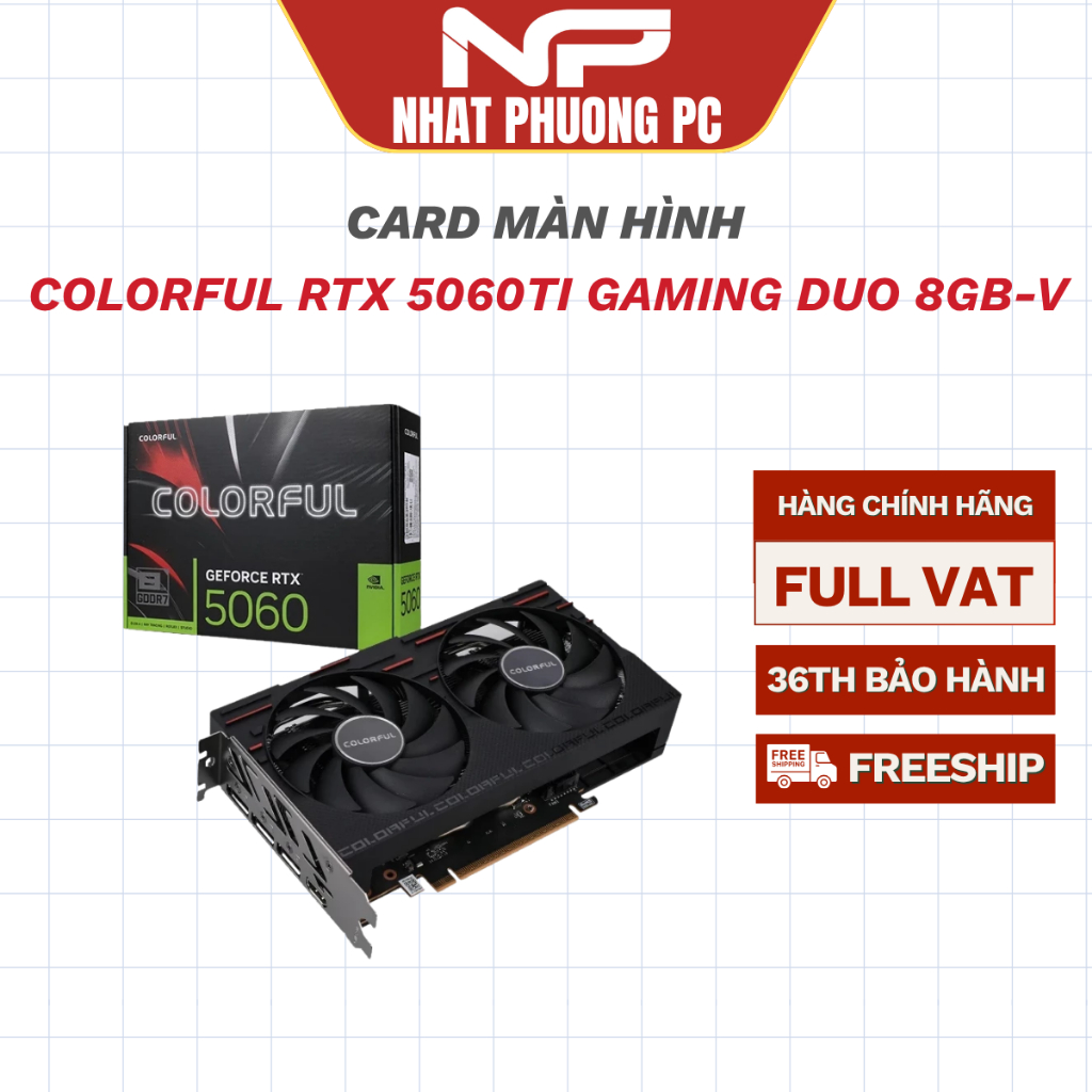 VGA COLORFUL GEFORCE RTX 5060 TI GAMING DUO 8GB-V