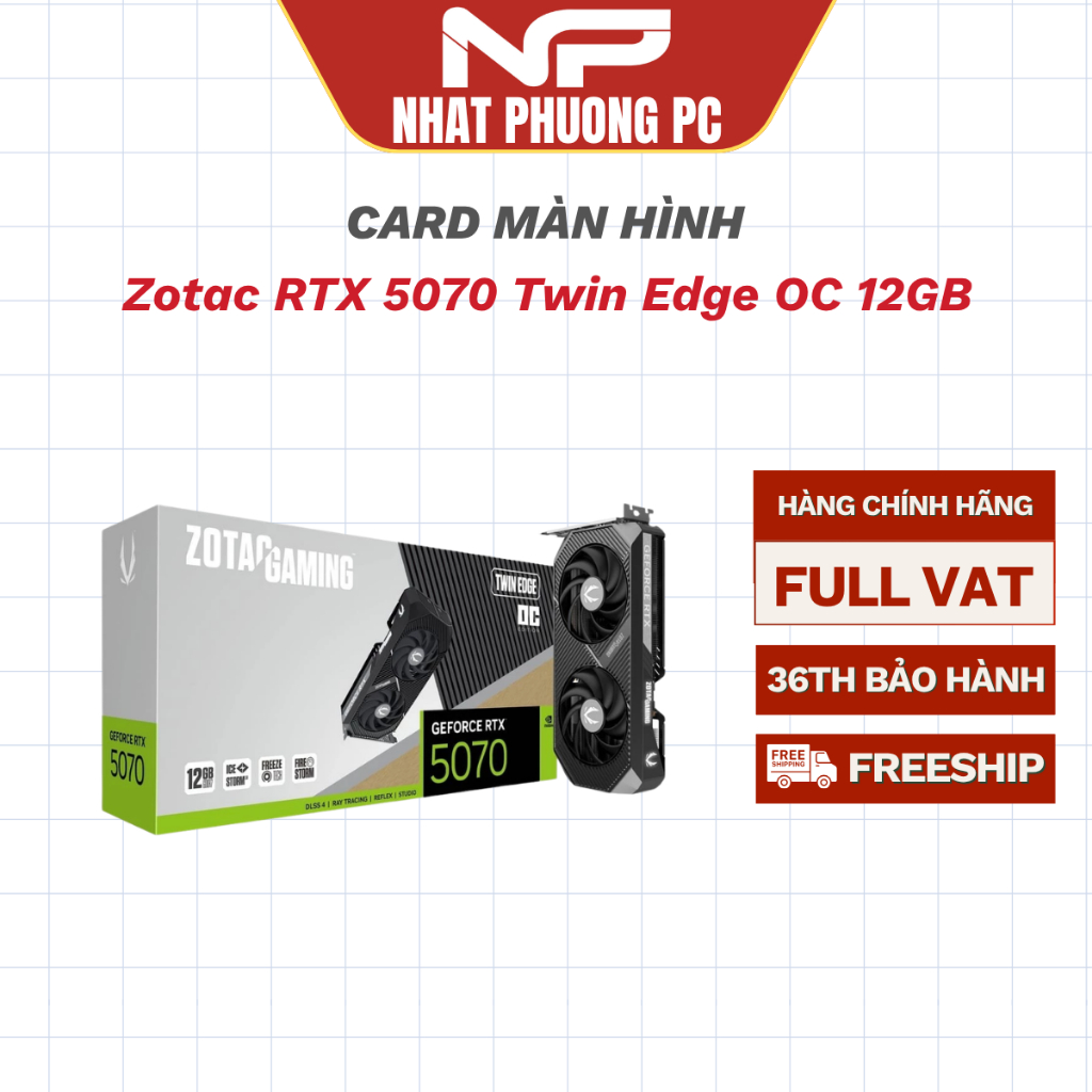 VGA Zotac Gaming GeForce RTX 5070 Twin Edge OC 12GB