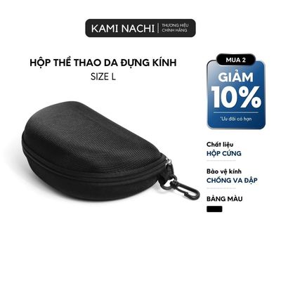 Hộp đựng mắt kính thể thao chuyên dụng có dây kéo chống va đập, bảo quản kính size L KAMI NACHI