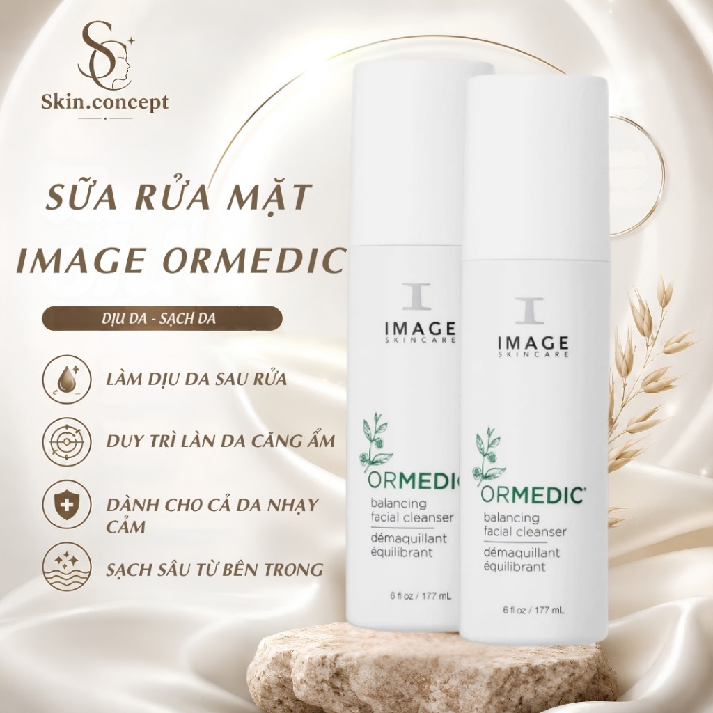[MUA 1 TẶNG 1] Sữa rửa mặt phục hồi da IMAGE Skincare ORMEDIC Balancing Facial Cleanser