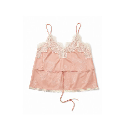 TUBYCATU Áo Hai Dây Lụa Phối Ren Rosalie Lace