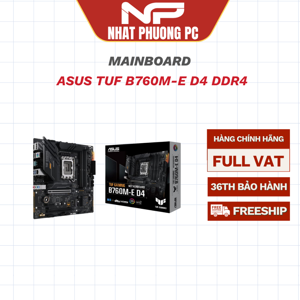 Mainboard ASUS TUF Gaming B760M-E D4 DDR4