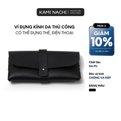Ví da thủ công KAMI NACHI đựng mắt kính, điện thoại, tiền và thẻ các loại, có nhiều màu