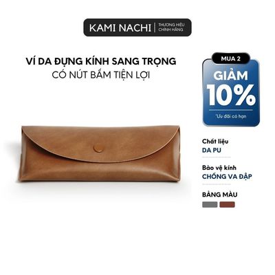 Vi da đựng mắt kính, tiền và thẻ các loại với thiết kế nút bấm tiện lợi KAMI NACHI