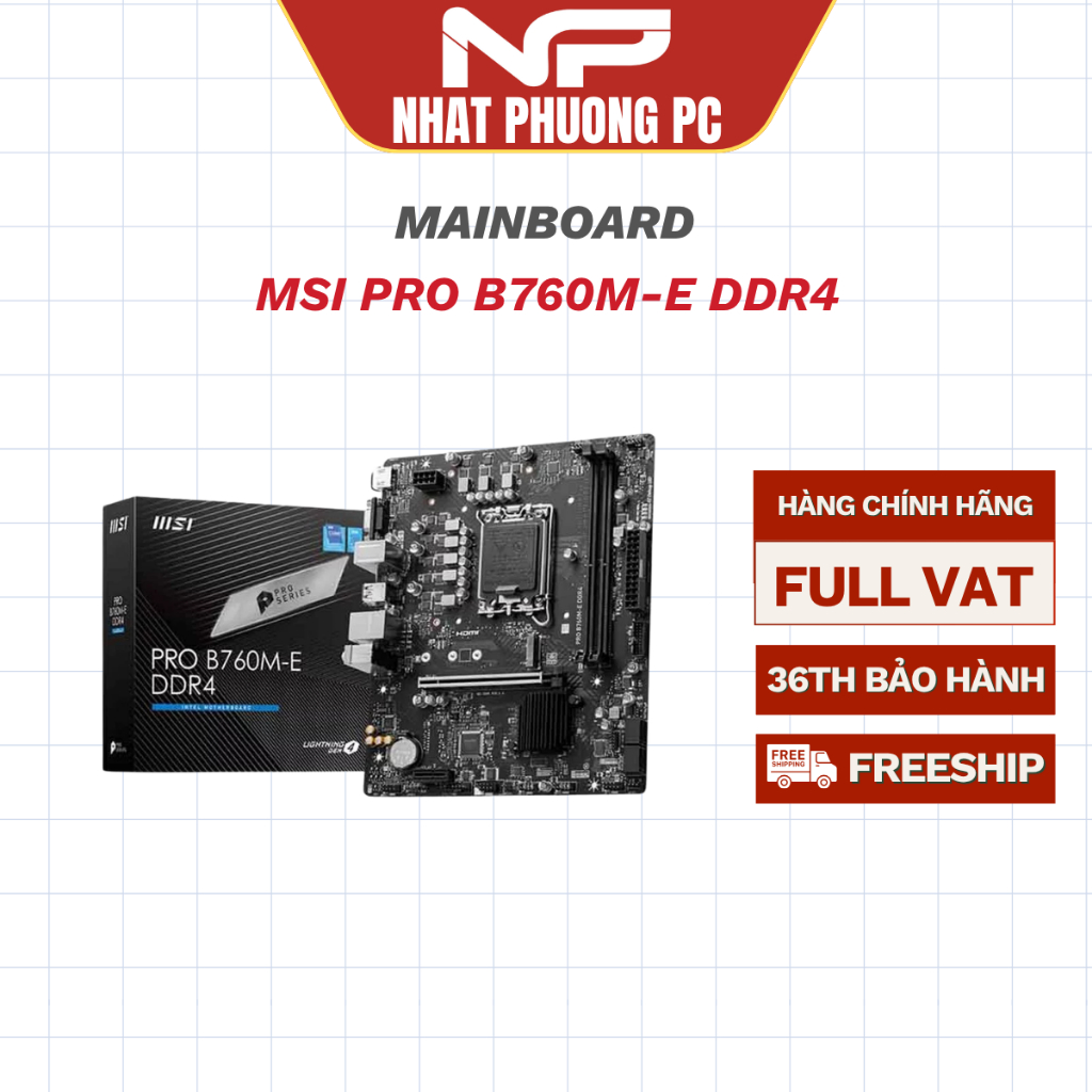 MAINBOARD MSI PRO B760M-E DDR4