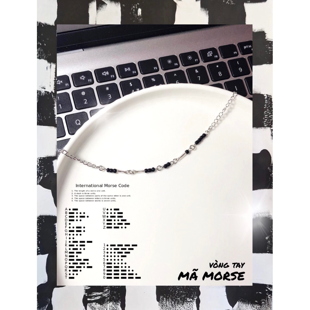 [Ngatmuixx] Vòng tay handmade MORSE CODE thép không gỉ theo yêu cầu