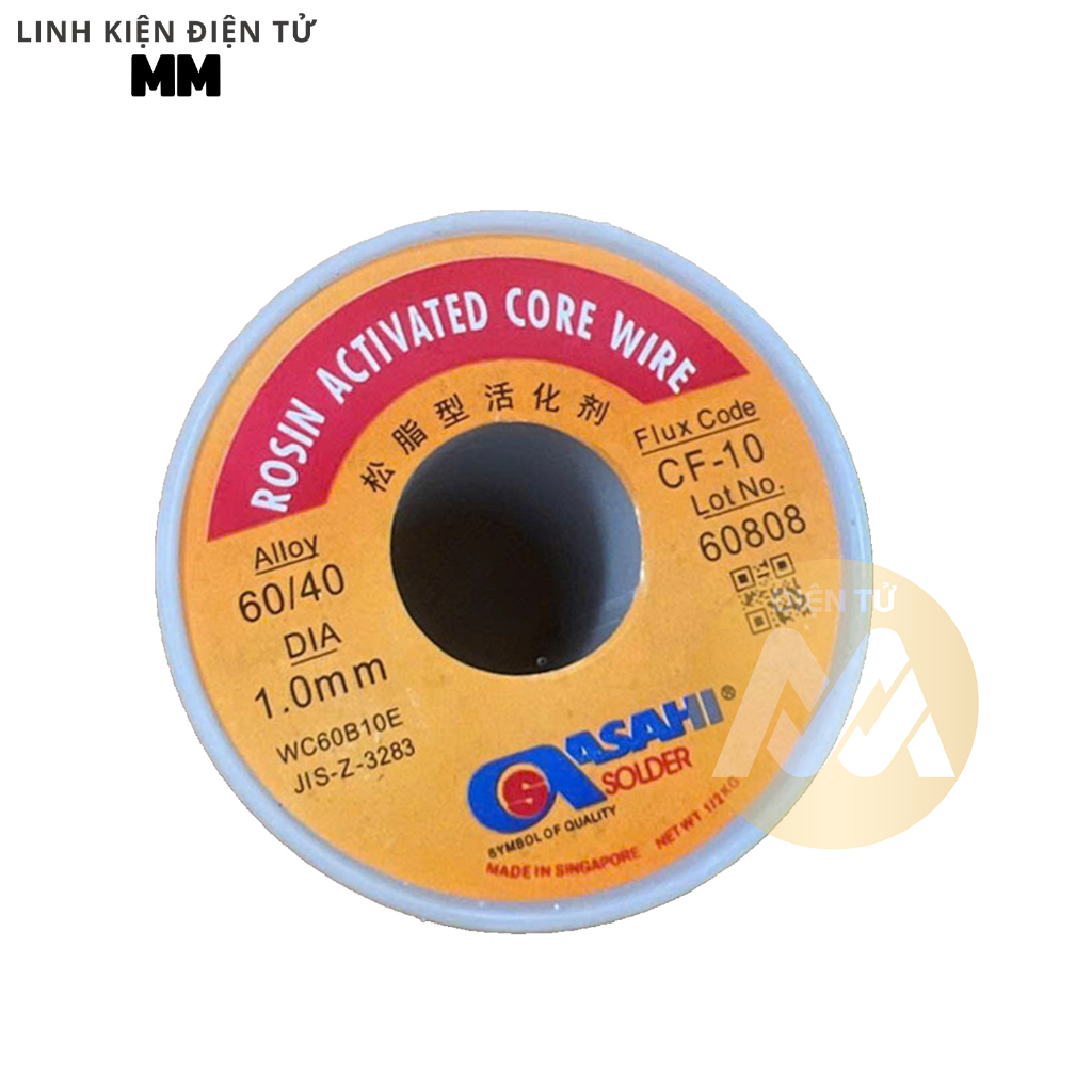 Thiếc hàn, chì hàn Asahi 60% 1.0 - 1.2 mm 500G chính hãng - Dùng để hàn mạch điện tử