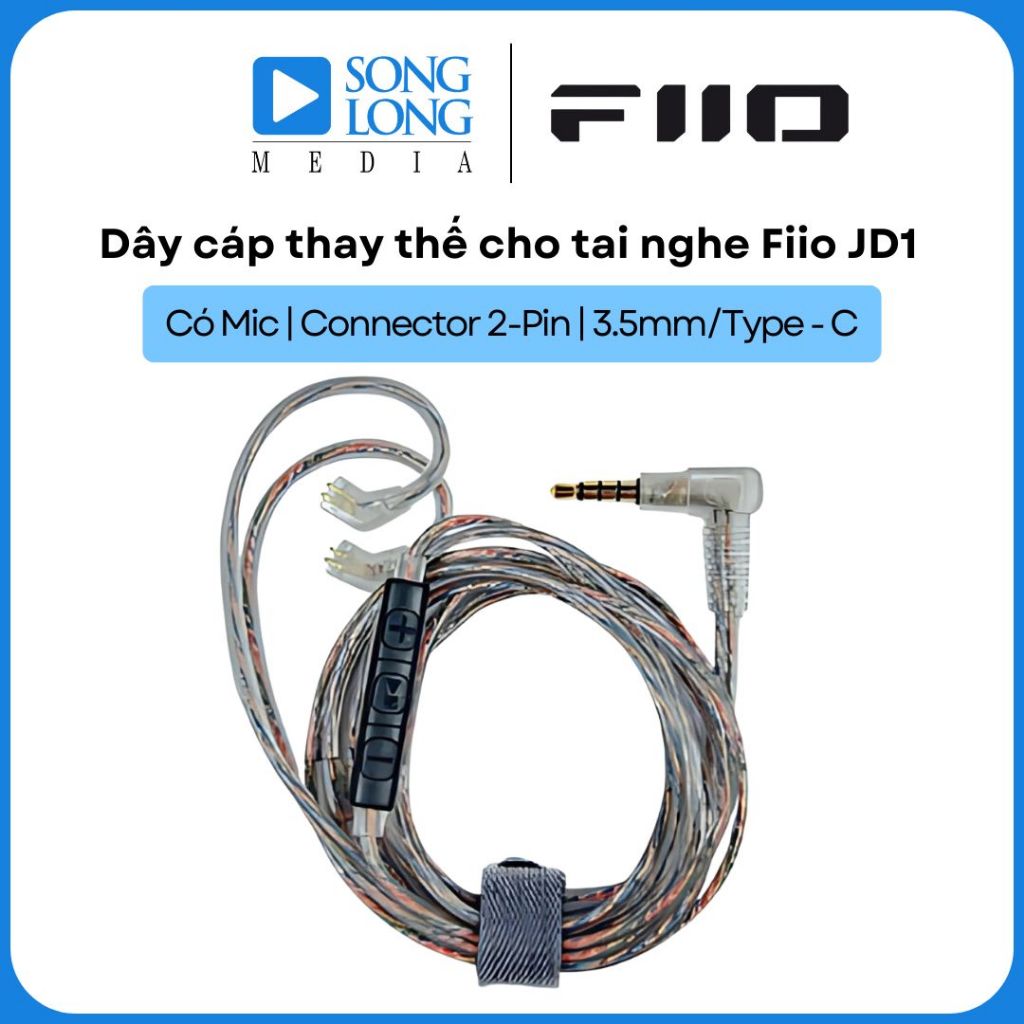 Dây cáp thay thế cho tai nghe Fiio JD1 - Chính hãng phân phối