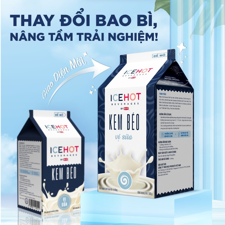 Kem béo vị sữa ICEHOT hộp 500gr