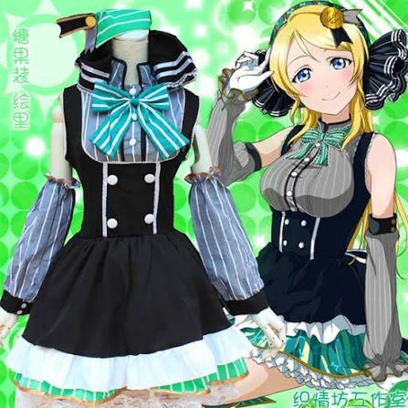 CHỈ VÁY đồ cosplay hầu gái Candy Maid nhân vật Eli Ayase Love Live
