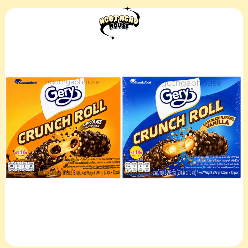 Bánh Ống Gery Crunch Roll (Hộp 299g)