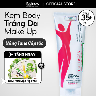 Kem Body Trắng Da BENEW Collagen Chống Nắng Nâng Tone Whitening Body Lotion SPF 35+ PA +++ 200ml