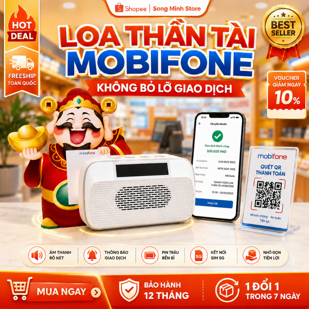 💰📢✨LOA NGÂN HÀNG MB (QUÂN ĐỘI) KẾT NỐI WIFI/5G-TẶNG SIM 5G BH 12 THÁNG💰📢✨