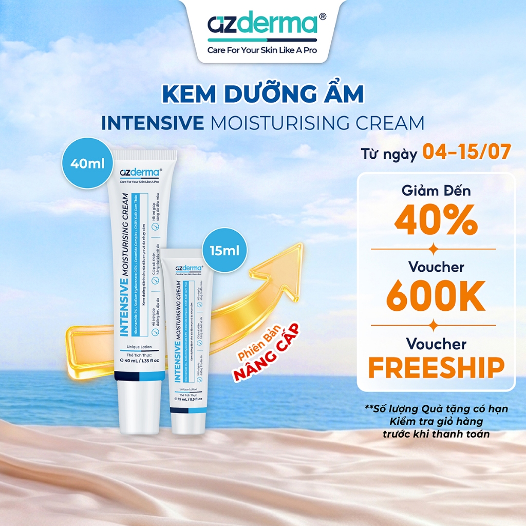 [TOP BÁN CHẠY] Kem dưỡng ẩm cải thiện hàng rào da Intensive Moisturising Cream Azderma