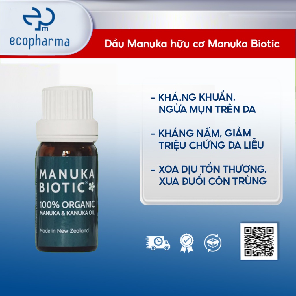 Dầu Manuka hữu cơ Manuka Biotic Certified Organic Manuka Oil 10ml